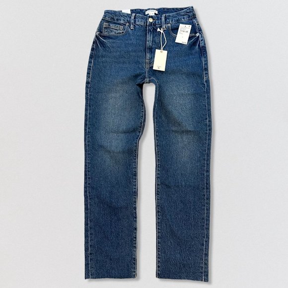 Good American Denim - Good American Classic High Waist Raw Ankle Skinny Fit Jeans Size 6/28 NWT